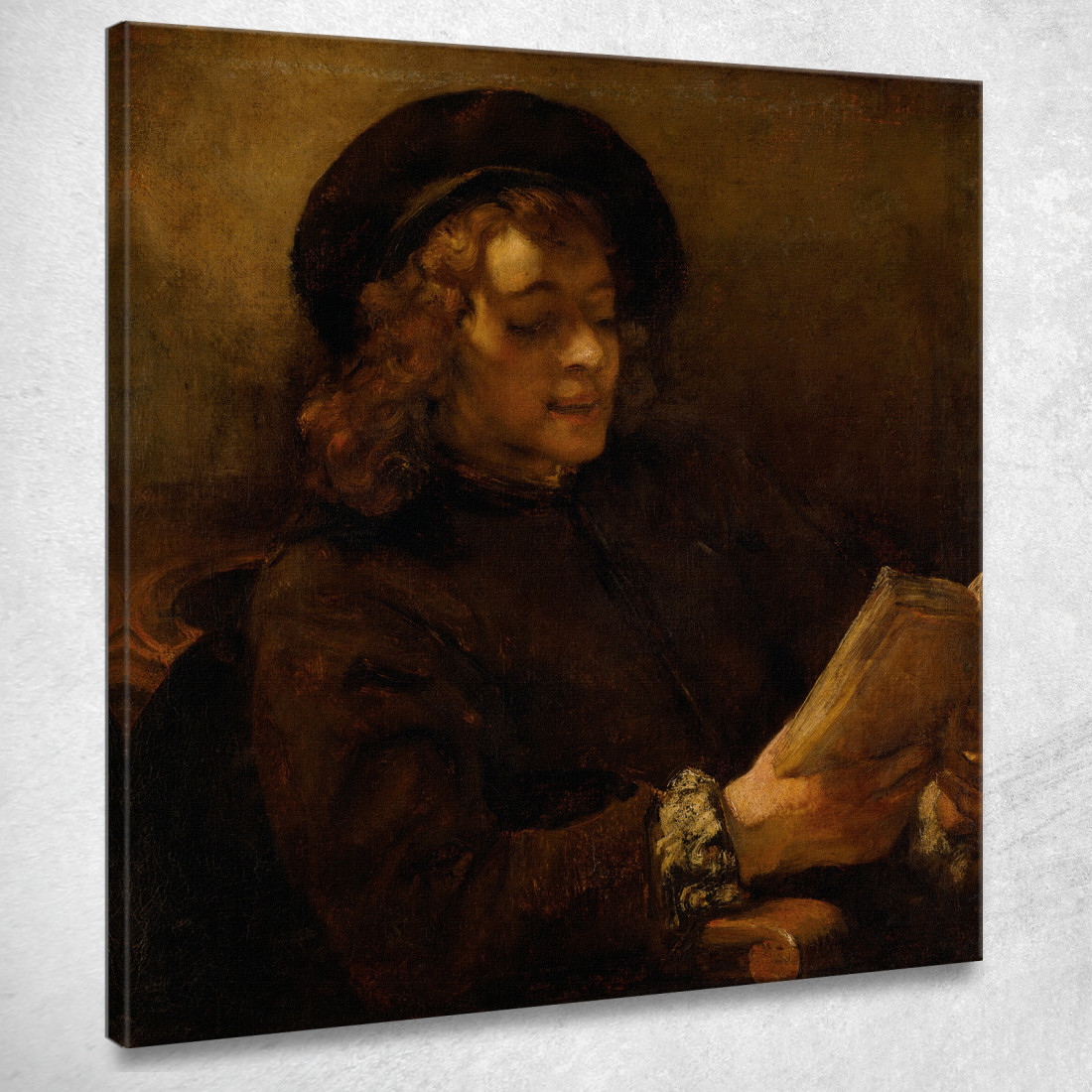 Titus Van Rijn Il Figlio Dell'Artista Che Legge Rembrandt van Rijn rvr260 quadro stampato su tela Titus Van Rijn Il Figlio Dell'Artista Che Legge Rembrandt van Rijn rvr260 quadro stampato su tela