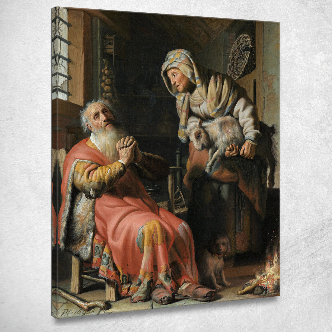 Tobia E Anna Con Il Capretto Rembrandt van Rijn rvr263 quadro stampato su tela Tobia E Anna Con Il Capretto Rembrandt van Rijn rvr263 quadro stampato su tela