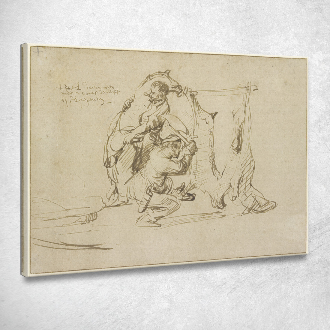 Due Macellai Rembrandt van Rijn rvr265 quadro stampato su tela Due Macellai Rembrandt van Rijn rvr265 quadro stampato su tela