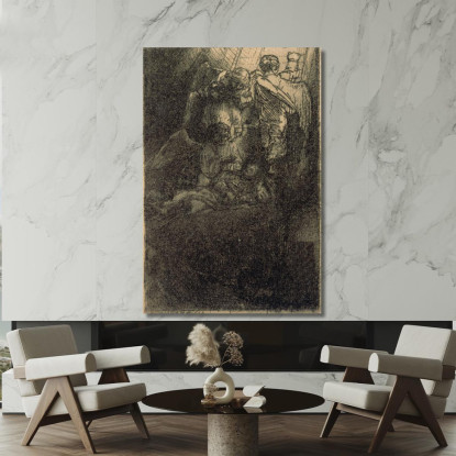 Illustrazione Della Scala Di Giacobbe Per La Piedra Gloriosa Rembrandt van Rijn rvr280 quadro stampato su tela