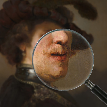 Tronie Di Un Uomo Con Un Berretto Piumato Rembrandt van Rijn rvr282 quadro stampato su tela