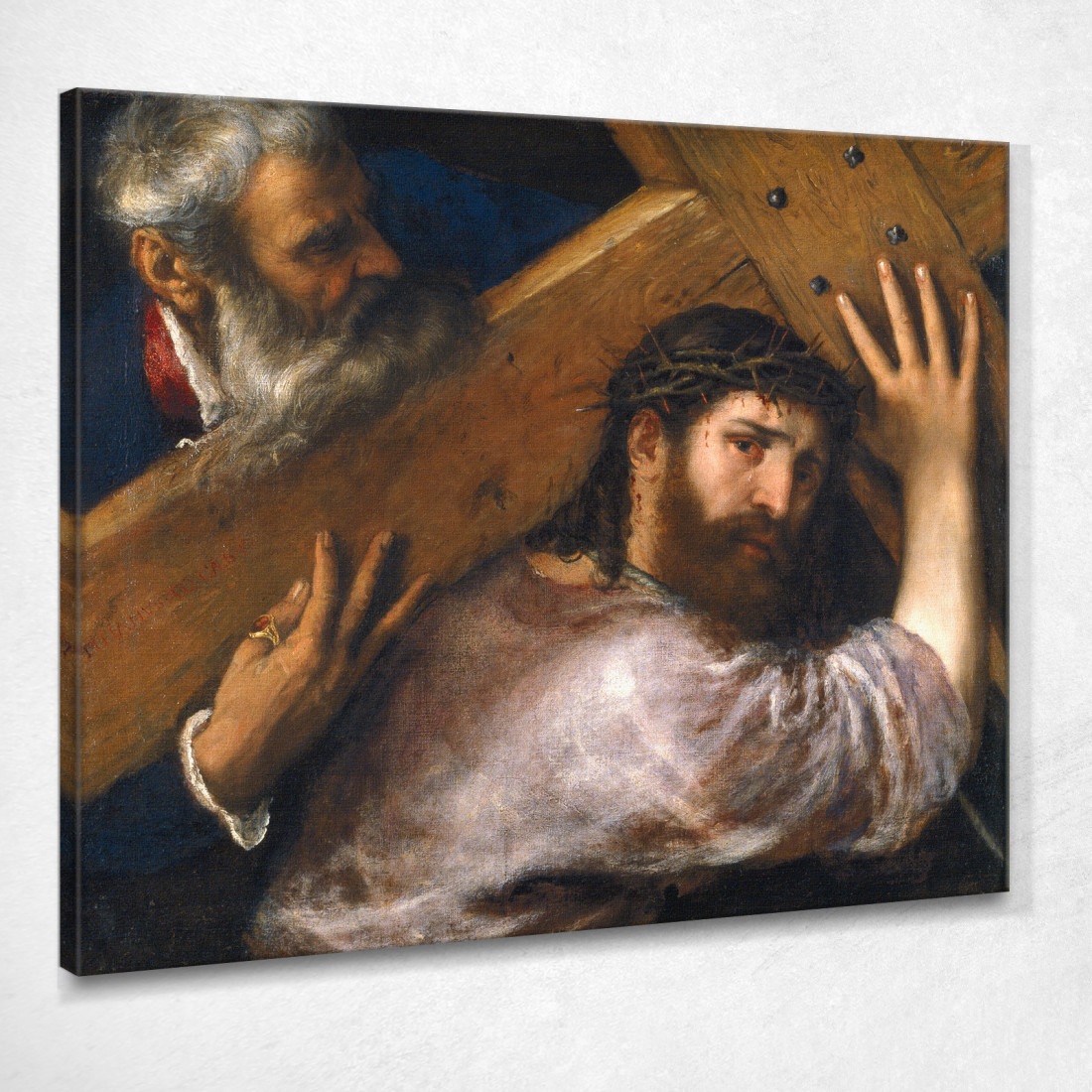 Portata Della Croce Titian Tiziano Vecellio ttn14 quadro stampato su tela Portata Della Croce Titian Tiziano Vecellio ttn14 quadro stampato su tela