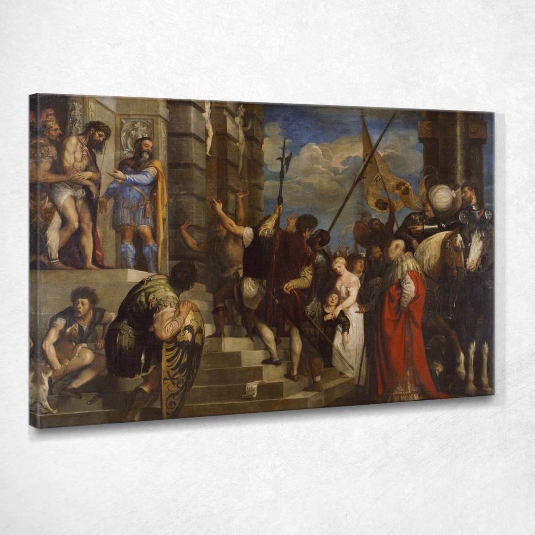 Ecce Homo 3 Titian Tiziano Vecellio ttn24 quadro stampato su tela