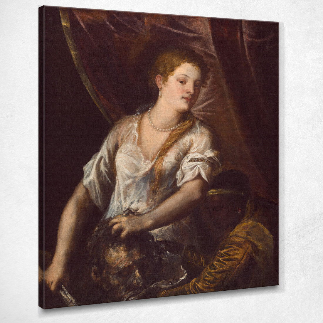 Giuditta E La Sua Serva Con La Testa Di Oloferne Titian Tiziano Vecellio ttn33 quadro stampato su tela Giuditta E La Sua Serva Con La Testa Di Oloferne Titian Tiziano Vecellio ttn33 quadro stampato su tela