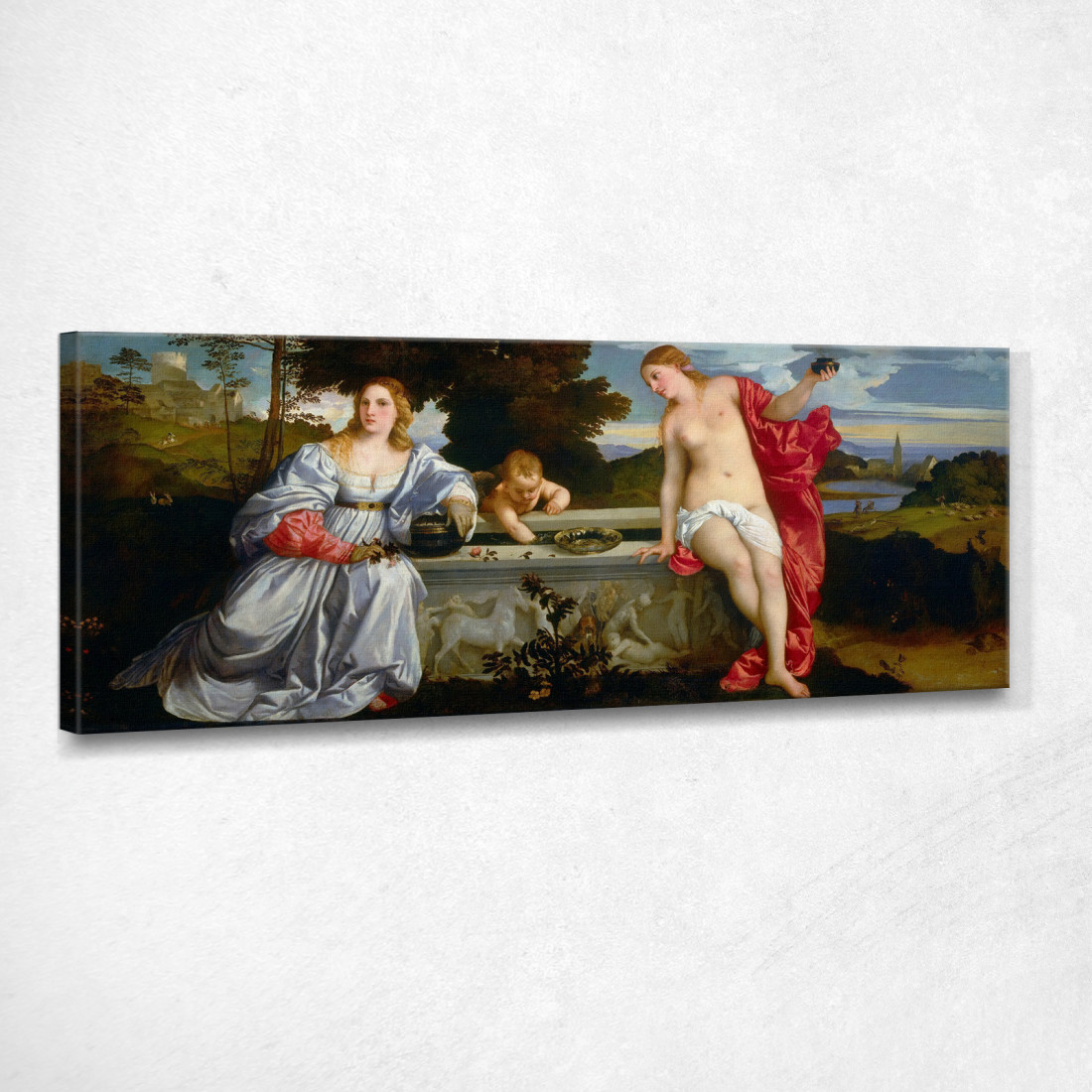 Amor Sacro E Amore Profano Titian Tiziano Vecellio ttn58 quadro stampato su tela Amor Sacro E Amore Profano Titian Tiziano Vecellio ttn58 quadro stampato su tela