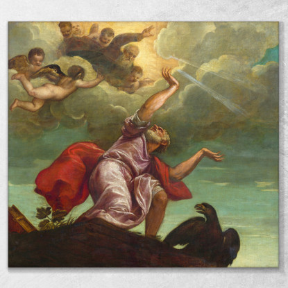 San Giovanni Evangelista A Patmos Titian Tiziano Vecellio ttn59 quadro stampato su tela