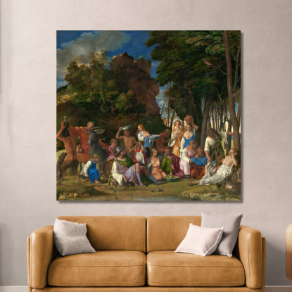 La Festa Degli Dei Titian Tiziano Vecellio ttn63 quadro stampato su tela