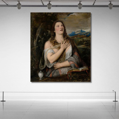 La Maddalena Penitente Titian Tiziano Vecellio ttn67 quadro stampato su tela