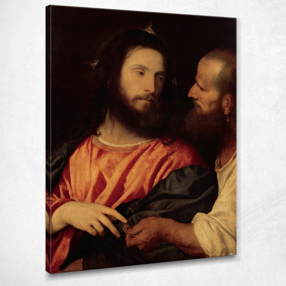 Il Tributo 1516 Titian Tiziano Vecellio ttn69 quadro stampato su tela Il Tributo 1516 Titian Tiziano Vecellio ttn69 quadro stampato su tela