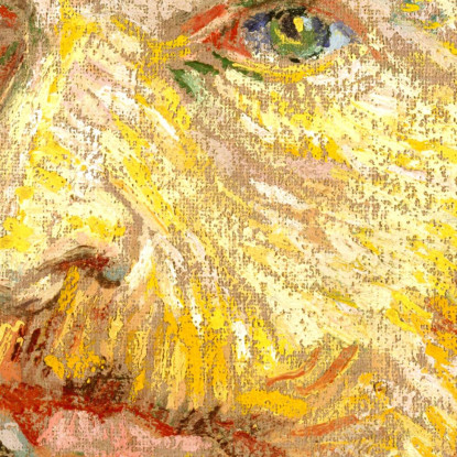 Autoritratto Con Cappello Di Paglia Vincent van Gogh vvg7 quadro stampato su tela