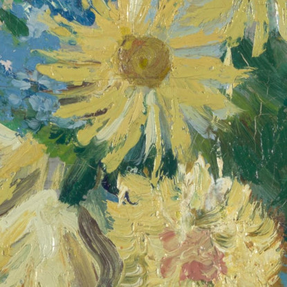 Fiori In Un Vaso Blu Vincent van Gogh vvg9 quadro stampato su tela
