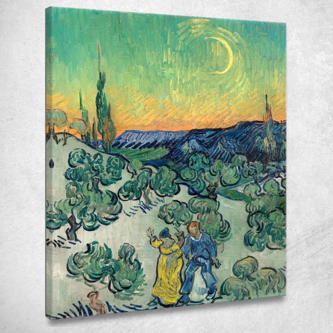 Una Passeggiata Al Crepuscolo Vincent van Gogh vvg11 quadro stampato su tela Una Passeggiata Al Crepuscolo Vincent van Gogh vvg11 quadro stampato su tela