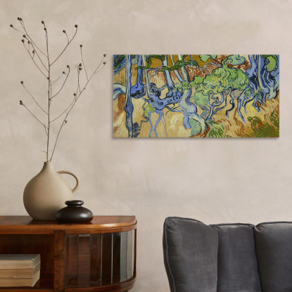 Radici Degli Alberi Vincent van Gogh vvg33 quadro stampato su tela