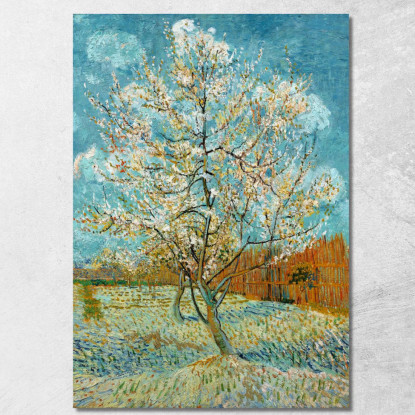 Il Pesco Rosa Vincent van Gogh vvg45 quadro stampato su tela