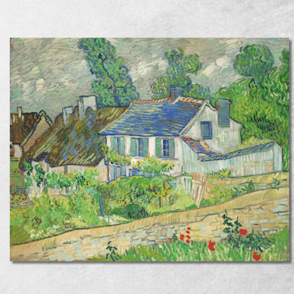 Caso A Auvers Vincent van Gogh vvg51 quadro stampato su tela