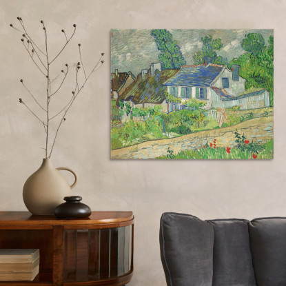 Caso A Auvers Vincent van Gogh vvg51 quadro stampato su tela