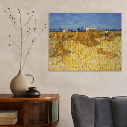 Raccolto In Provenza Vincent van Gogh vvg56 quadro stampato su tela