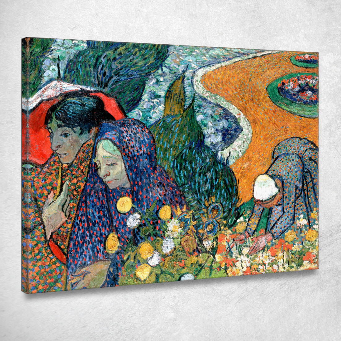 Memoria Del Giardino Di Etten Ladies Of Arles Vincent van Gogh vvg58 quadro stampato su tela Memoria Del Giardino Di Etten Ladies Of Arles Vincent van Gogh vvg58 quadro stampato su tela