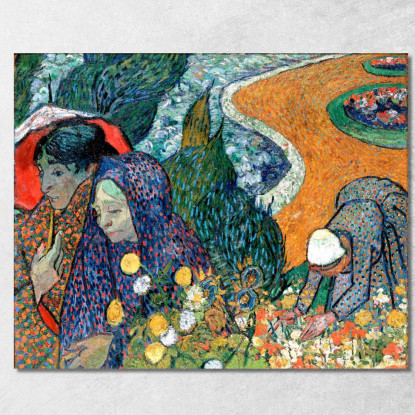 Memoria Del Giardino Di Etten Ladies Of Arles Vincent van Gogh vvg58 quadro stampato su tela