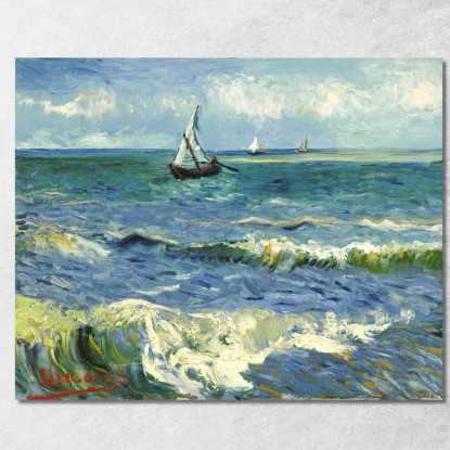 Il Mare A Les Saintes Maries De La Mer Vincent van Gogh vvg59 quadro stampato su tela