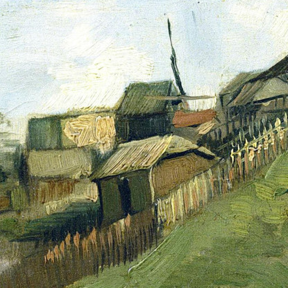 La Collina Di Montmartre Con Cava Di Pietra Vincent van Gogh vvg66 quadro stampato su tela