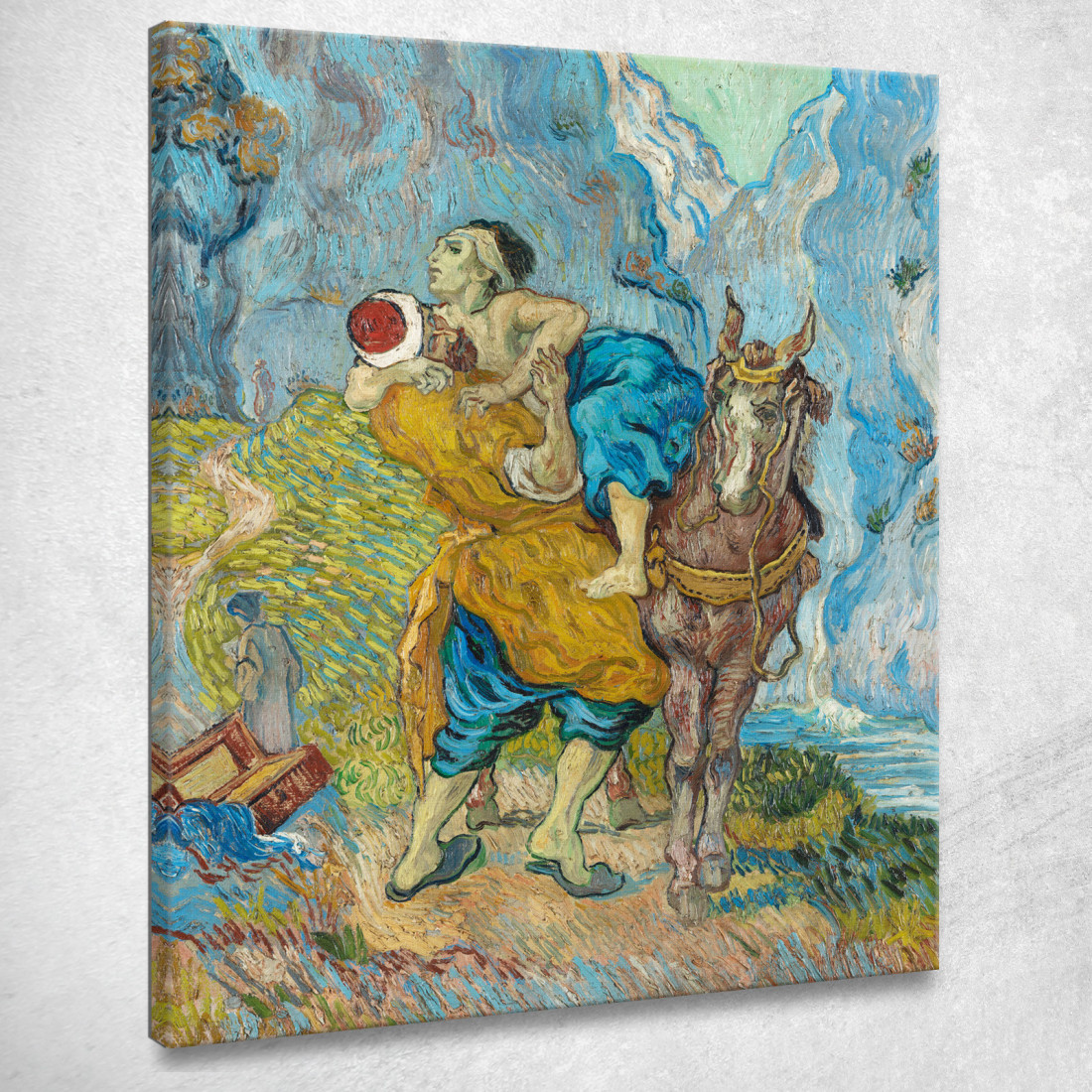Il Buon Samaritano Dopo Delacroix Vincent van Gogh vvg72 quadro stampato su tela Il Buon Samaritano Dopo Delacroix Vincent van Gogh vvg72 quadro stampato su tela