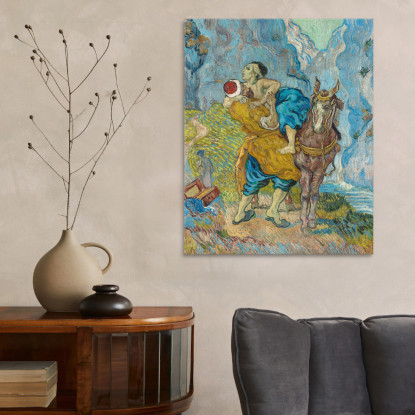 Il Buon Samaritano Dopo Delacroix Vincent van Gogh vvg72 quadro stampato su tela
