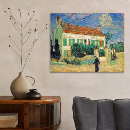 Notte Alla Casa Bianca Vincent van Gogh vvg96 quadro stampato su tela