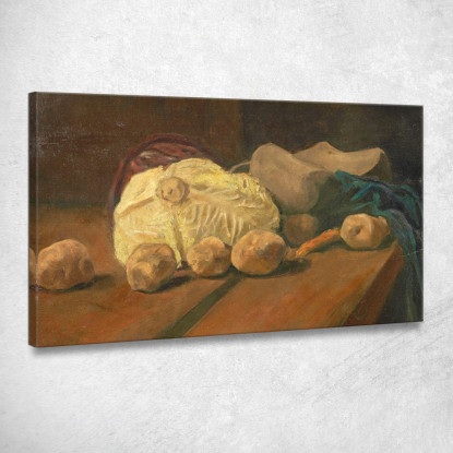 Natura Morta Con Cavolo E Zoccoli Vincent van Gogh vvg102 quadro stampato su tela