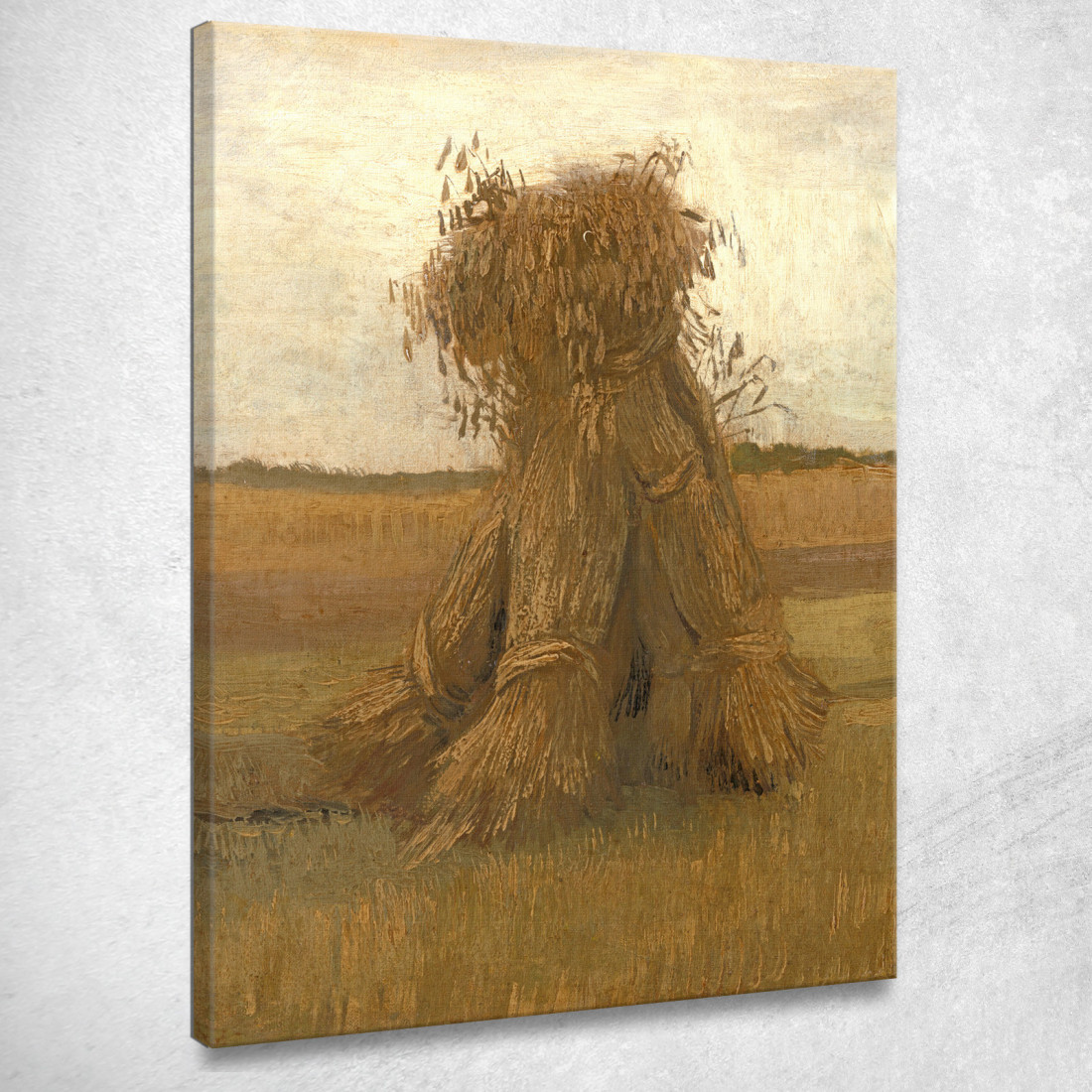 Covoni Di Grano In Un Campo Vincent van Gogh vvg161 quadro stampato su tela Covoni Di Grano In Un Campo Vincent van Gogh vvg161 quadro stampato su tela