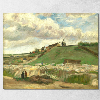 La Collina Di Montmartre Con Cava Di Pietra Vincent van Gogh vvg170 quadro stampato su tela