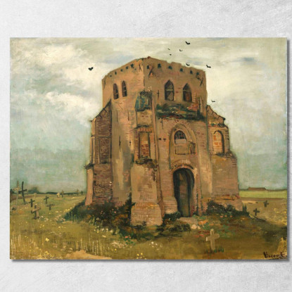 Il Vecchio Campanile Della Chiesa Di Nuenen Vincent van Gogh vvg172 quadro stampato su tela