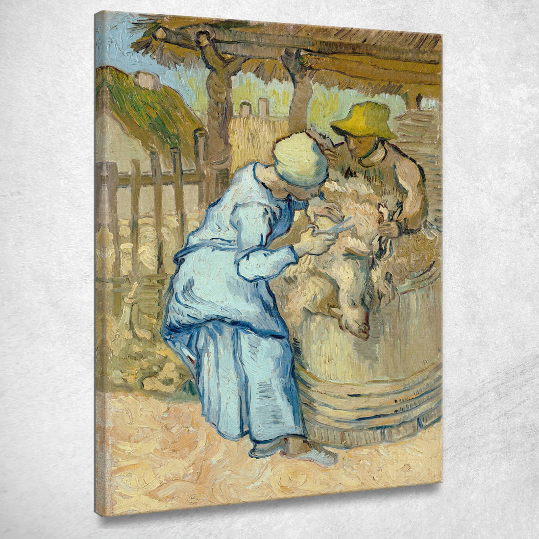 Il Tosatore Dopo Millet Vincent van Gogh vvg176 quadro stampato su tela