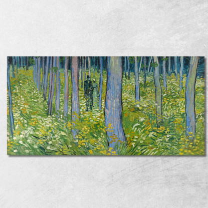 Sottobosco Con Due Figure Vincent van Gogh vvg178 quadro stampato su tela