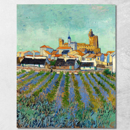 Vista Di Saintes-Maries Vincent van Gogh vvg182 quadro stampato su tela