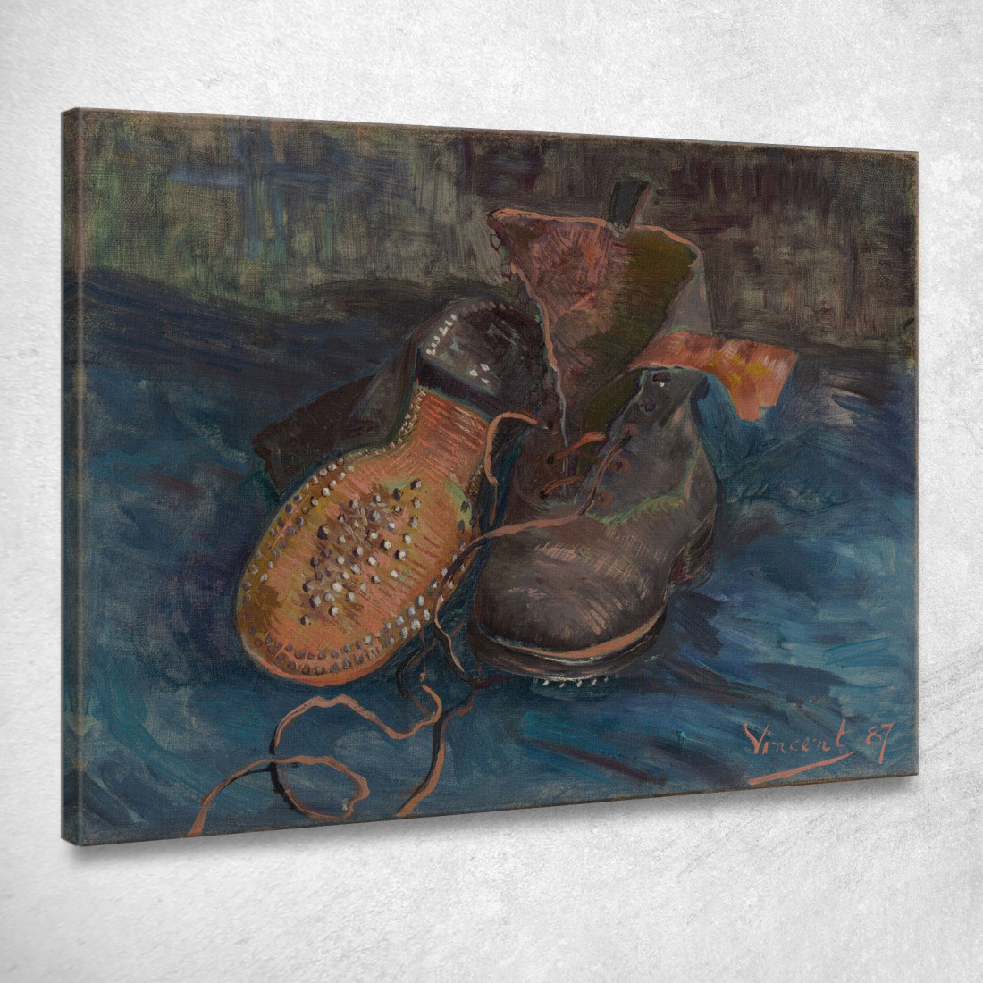 Un Paio Di Stivali Vincent van Gogh vvg187 quadro stampato su tela Un Paio Di Stivali Vincent van Gogh vvg187 quadro stampato su tela
