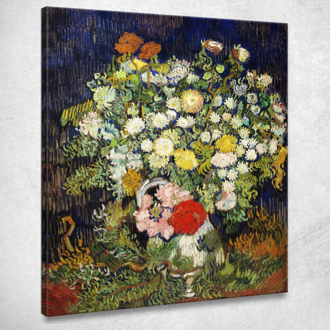 Mazzo Di Fiori In Un Vaso Vincent van Gogh vvg199 quadro stampato su tela Mazzo Di Fiori In Un Vaso Vincent van Gogh vvg199 quadro stampato su tela