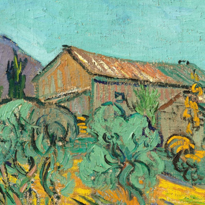 Capanne In Legno Tra Ulivi E Cipressi Vincent van Gogh vvg200 quadro stampato su tela