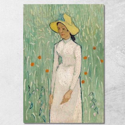 Ragazza In Bianco Vincent van Gogh vvg217 quadro stampato su tela