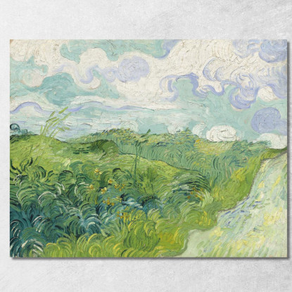 Campi Di Grano Verde Auvers Vincent van Gogh vvg218 quadro stampato su tela