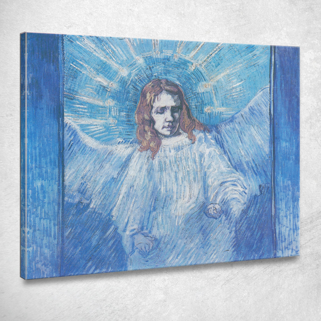 Mezza Figura Di Un Angelo Secondo Rembrandt Vincent van Gogh vvg219 quadro stampato su tela