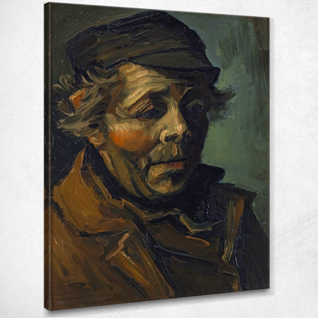 Testa Di Contadino Vincent van Gogh vvg221 quadro stampato su tela Testa Di Contadino Vincent van Gogh vvg221 quadro stampato su tela