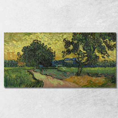 Paesaggio Al Crepuscolo Vincent van Gogh vvg233 quadro stampato su tela