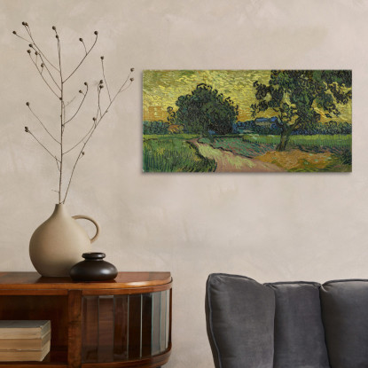 Paesaggio Al Crepuscolo Vincent van Gogh vvg233 quadro stampato su tela