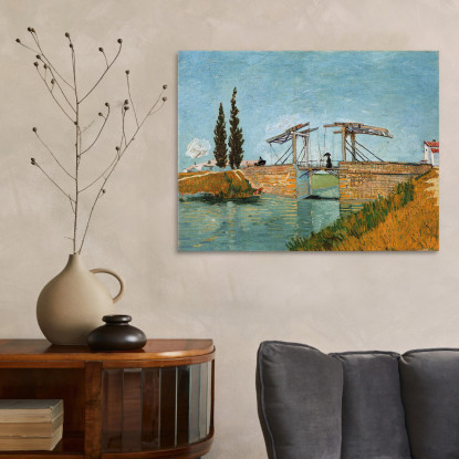 Ponte Langlois Ad Arles Vincent van Gogh vvg236 quadro stampato su tela