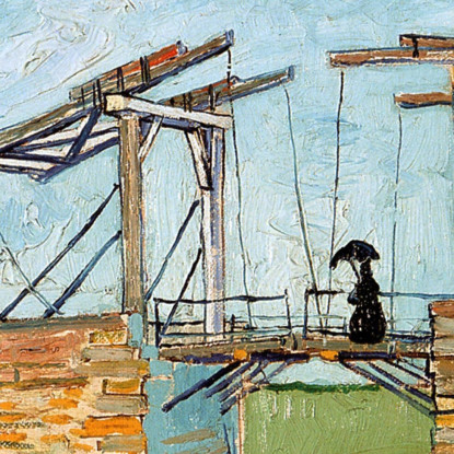 Ponte Langlois Ad Arles Vincent van Gogh vvg236 quadro stampato su tela