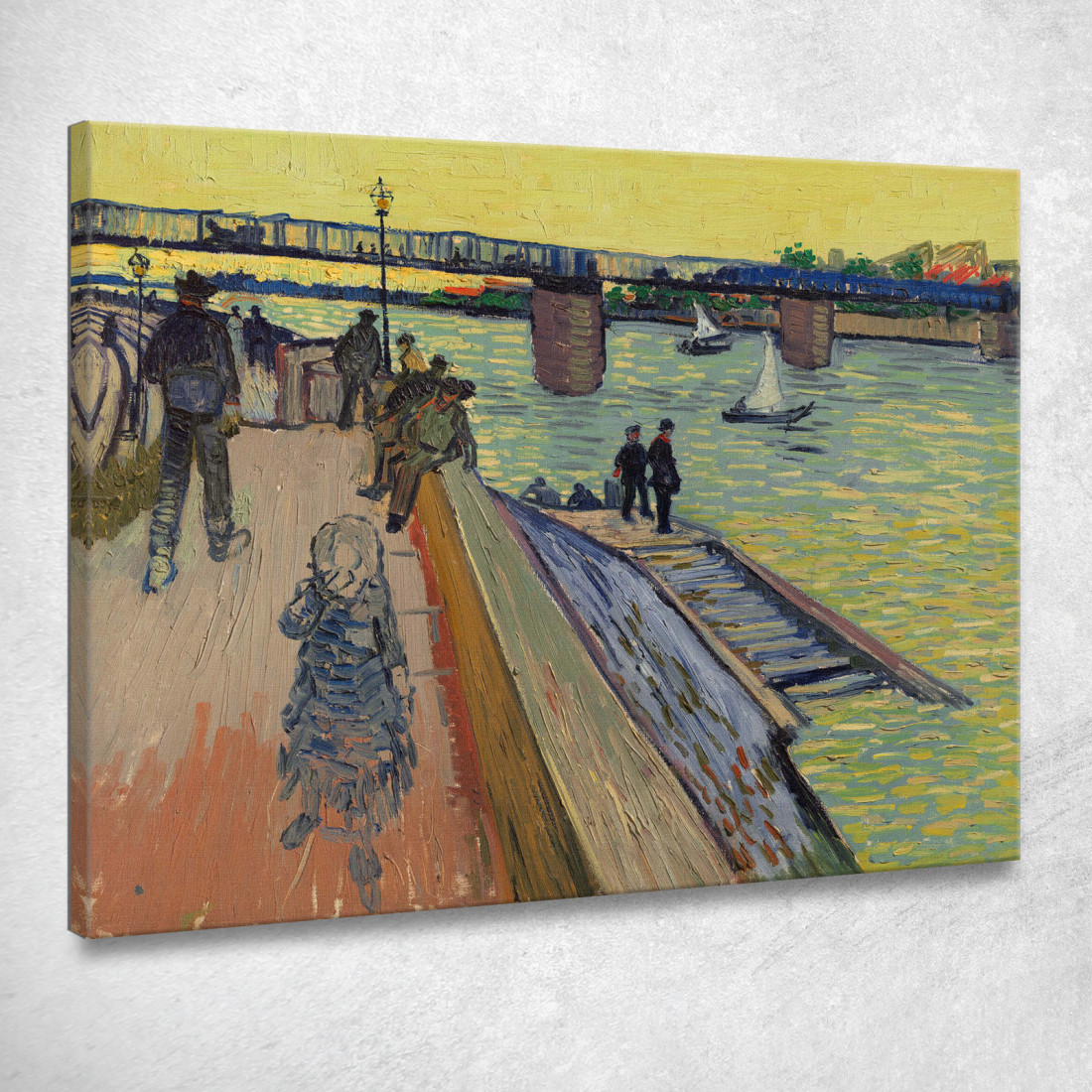 Il Ponte Della Trinquetaille Vincent van Gogh vvg238 quadro stampato su tela Il Ponte Della Trinquetaille Vincent van Gogh vvg238 quadro stampato su tela