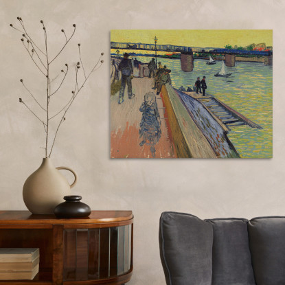 Il Ponte Della Trinquetaille Vincent van Gogh vvg238 quadro stampato su tela