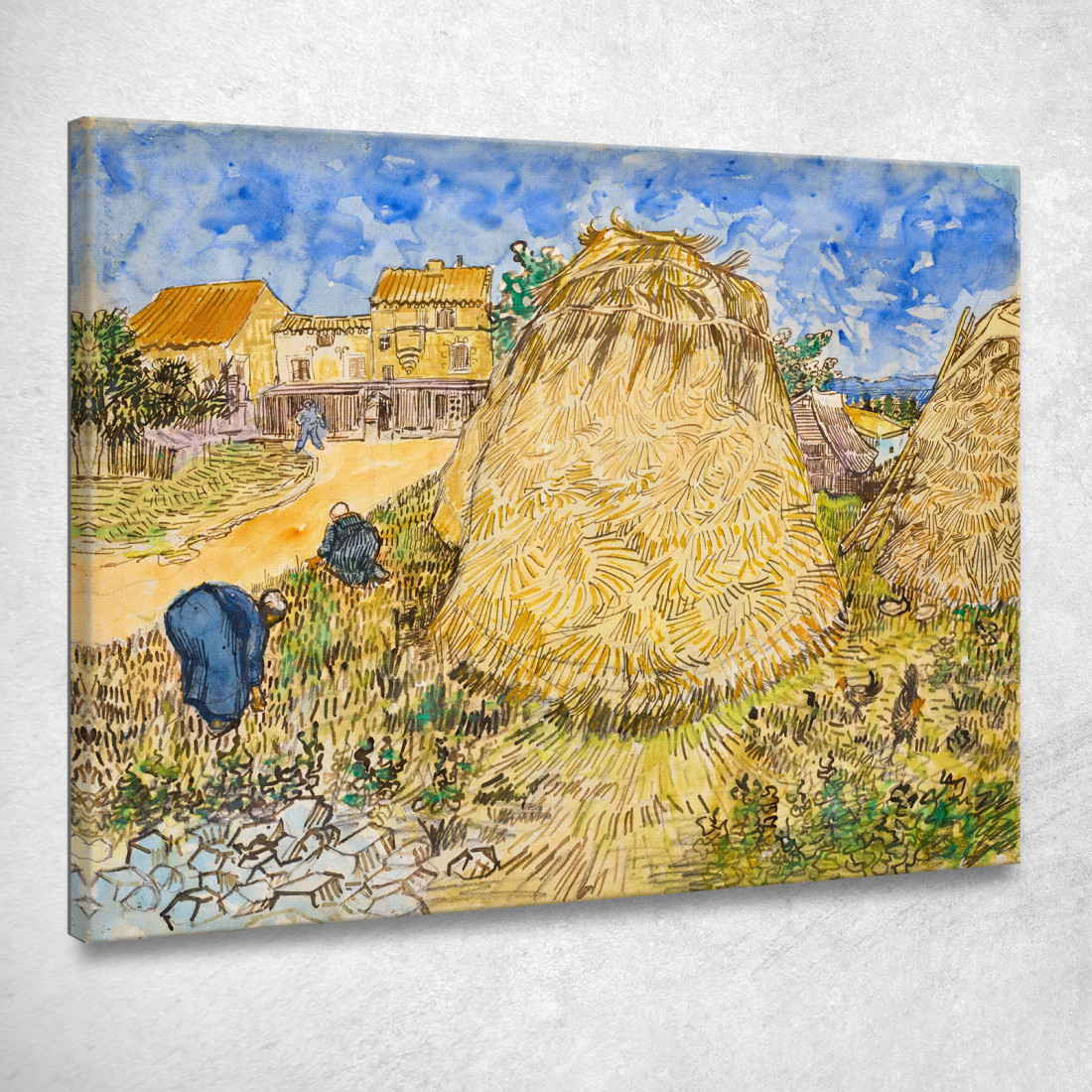 Pile Di Grano Vincent van Gogh vvg242 quadro stampato su tela