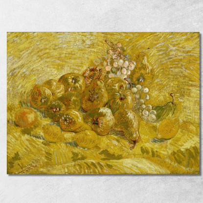 Mele Cotogne Limoni Pere E Uva Vincent van Gogh vvg266 quadro stampato su tela